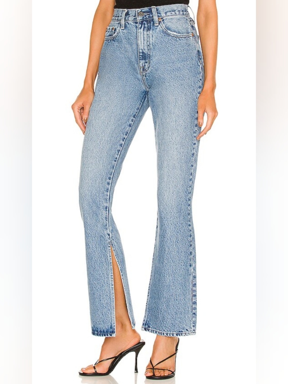 Pistola Alexa High Rise Split Hem Slim Flare Jeans Constance Wash Size 26